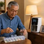 Senior-using-pill-organizer